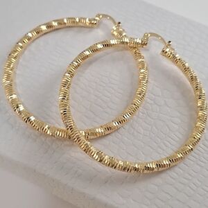 14kt Twist Pattern Gold-filled hoops